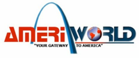 AMERIWORLD "YOUR GATEWAY TO AMERICA" Logo (USPTO, 01/12/2009)