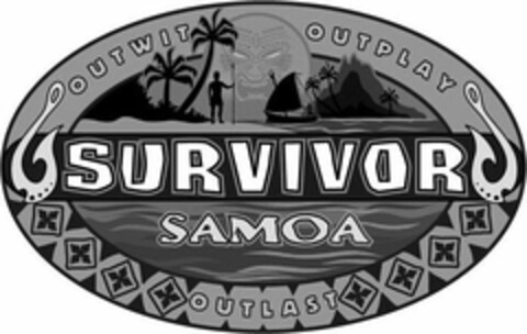 SURVIVOR SAMOA OUTWIT OUTPLAY OUTLAST Logo (USPTO, 18.05.2009)