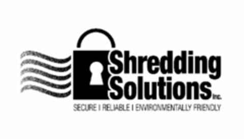 SHREDDING SOLUTIONS INC. SECURE | RELIABLE | ENVIRONMENTALLY FRIENDLY Logo (USPTO, 10.08.2009)