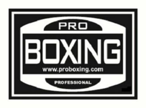 PRO BOXING WWW.PROBOXING.COM PROFESSIONAL Logo (USPTO, 10/18/2012)