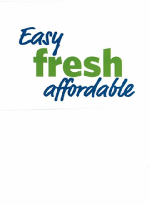 EASY FRESH AFFORDABLE Logo (USPTO, 29.08.2014)