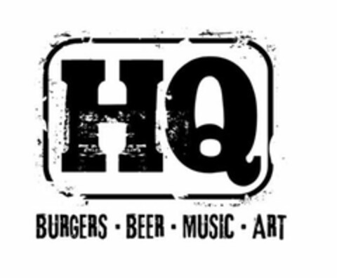 HQ BURGERS ­ BEER ­ MUSIC ­ ART Logo (USPTO, 12.11.2014)