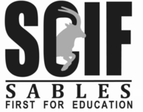 SCIF SABLES FIRST FOR EDUCATION Logo (USPTO, 07/24/2015)