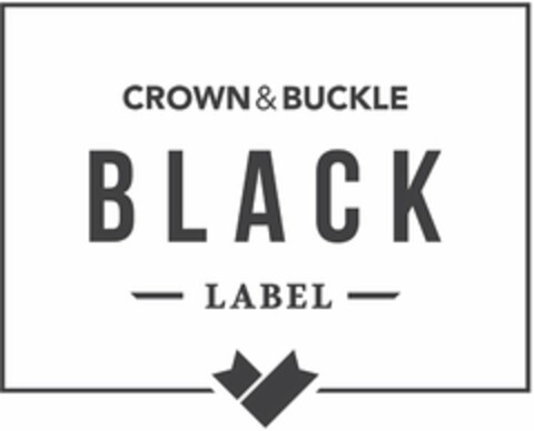 CROWN & BUCKLE BLACK LABEL Logo (USPTO, 04/29/2016)