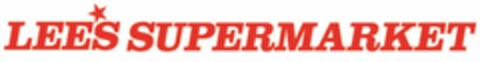 LEE'S SUPERMARKET Logo (USPTO, 22.12.2016)