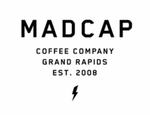 M A D C A P COFFEE COMPANY GRAND RAPIDS, EST. 2008 Logo (USPTO, 12/19/2011)