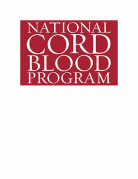 NATIONAL CORD BLOOD PROGRAM Logo (USPTO, 29.02.2012)