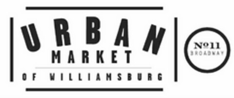 URBAN MARKET OF WILLIAMSBURG NO. 11 BROADWAY Logo (USPTO, 06.03.2013)
