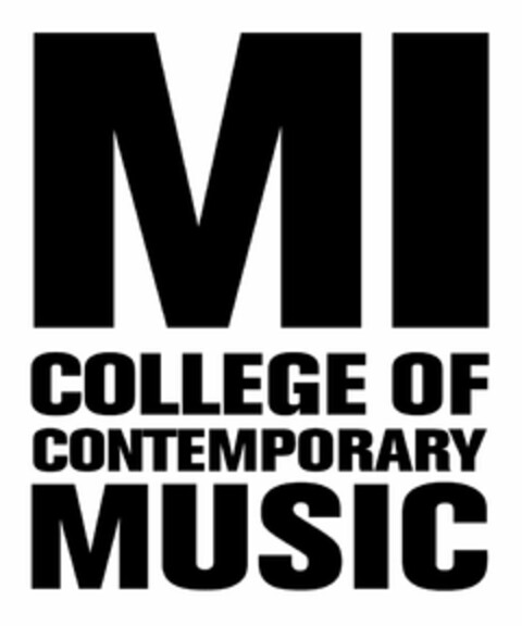 MI COLLEGE OF CONTEMPORARY MUSIC Logo (USPTO, 04/30/2014)