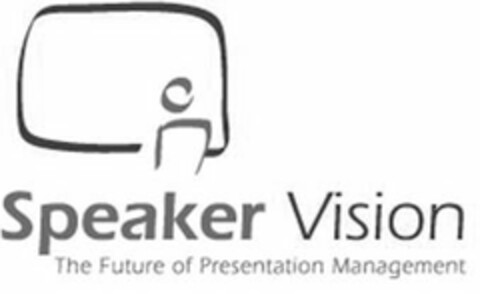 SPEAKER VISION THE FUTURE OF PRESENTATION MANAGEMENT Logo (USPTO, 05/13/2015)