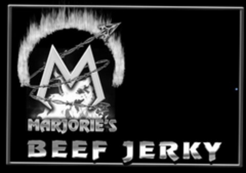 M MARJORIE'S BEEF JERKY Logo (USPTO, 09.11.2015)