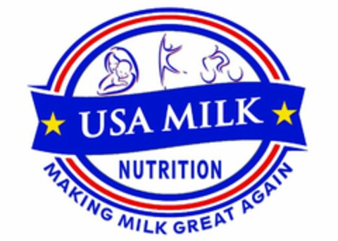 USA MILK NUTRITION MAKING MILK GREAT AGAIN Logo (USPTO, 05.04.2016)