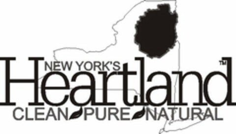 NEW YORK'S HEARTLAND CLEAN PURE NATURAL Logo (USPTO, 11/21/2016)