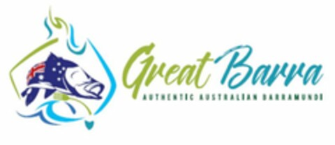 GREAT BARRA AUTHENTIC AUSTRALIAN BARAMUNDI Logo (USPTO, 06/21/2018)