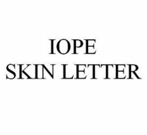 IOPE SKIN LETTER Logo (USPTO, 02/22/2019)