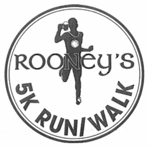 ROONEY'S 5K RUN/WALK Logo (USPTO, 03/25/2009)