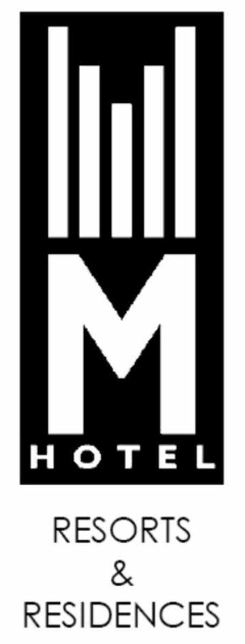 M HOTEL RESORTS & RESIDENCES Logo (USPTO, 06/17/2009)