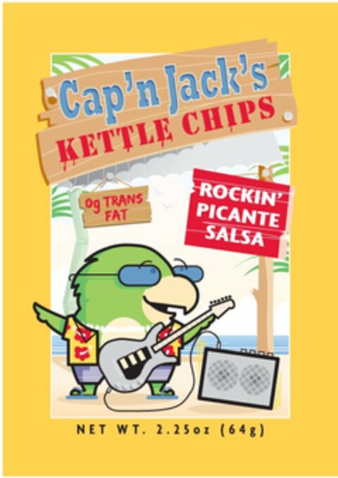 CAP'N JACK'S KETTLE CHIPS ROCKIN' PICANTE SALSA Logo (USPTO, 05.03.2010)