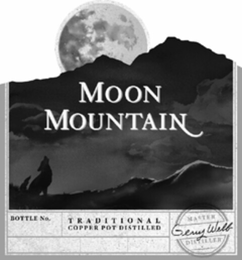 MOON MOUNTAIN BOTTLE NO. TRADITIONAL COPPER POT DISTILLED MASTER DISTILLER Logo (USPTO, 03/22/2010)