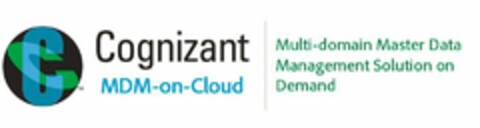 CC COGNIZANT MDM-ON-CLOUD MULTI-DOMAIN MASTER DATA MANAGEMENT SOLUTION ON DEMAND Logo (USPTO, 06/20/2012)