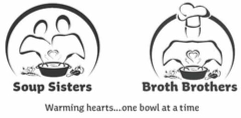 SOUP SISTERS BROTH BROTHERS WARMING HEARTS ONE BOWL AT A TIME Logo (USPTO, 19.06.2013)