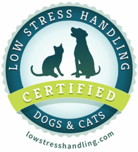 LOW STRESS HANDLING; CERTIFIED; DOGS & CATS; LOWSTRESSHANDLING.COM Logo (USPTO, 20.06.2014)