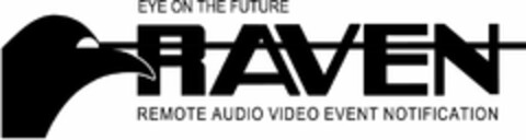 RAVEN EYE ON THE FUTURE REMOTE AUDIO VIDEO EVENT NOTIFICATION Logo (USPTO, 06/15/2015)