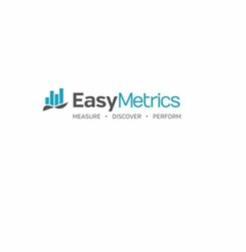 EASY METRICS MEASURE DISCOVER PERFORM Logo (USPTO, 16.11.2015)