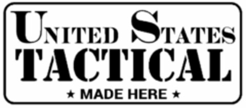 UNITED STATES TACTICAL MADE HERE Logo (USPTO, 04/04/2017)