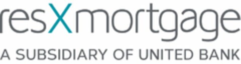 RESXMORTGAGE A SUBSIDIARY OF UNITED BANK Logo (USPTO, 08/13/2018)