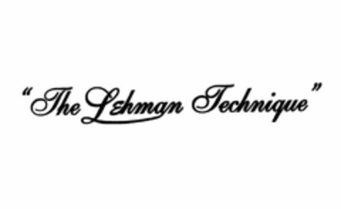 "THE LEHMAN TECHNIQUE" Logo (USPTO, 08/29/2019)