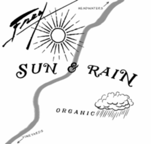 FREY SUN & RAIN HEADWATERS ORGANIC VINEYARDS Logo (USPTO, 11.10.2019)