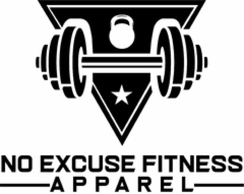 NO EXCUSE FITNESS APPAREL Logo (USPTO, 09.06.2020)