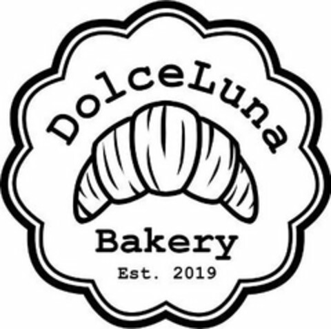 DOLCELUNA BAKERY EST. 2019 Logo (USPTO, 22.06.2020)