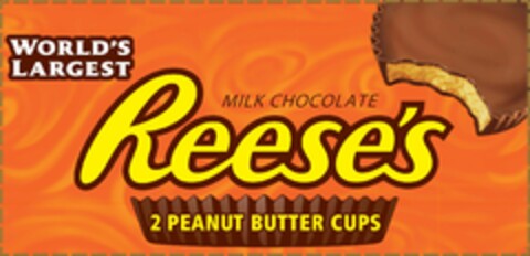 REESE'S 2 PEANUT BUTTER CUPS MILK CHOCOLATE WORLD'S LARGEST Logo (USPTO, 15.11.2010)