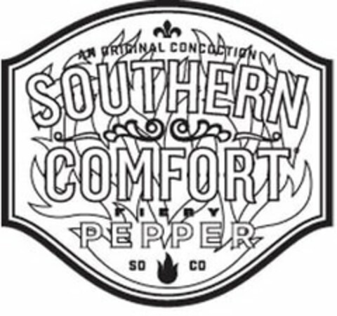 AN ORIGINAL CONCOCTION SOUTHERN COMFORT FIERY PEPPER SO CO Logo (USPTO, 24.08.2011)