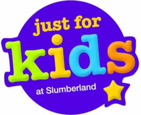 JUST FOR KIDS AT SLUMBERLAND Logo (USPTO, 03/25/2013)
