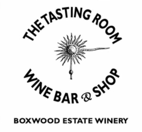 THE TASTING ROOM WINE BAR & SHOP BOXWOOD ESTATE WINERY Logo (USPTO, 19.03.2014)