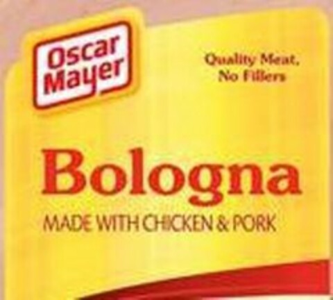 OSCAR MAYER QUALITY MEAT, NO FILLERS BOLOGNA MADE WITH CHICKEN & PORK Logo (USPTO, 10.02.2015)