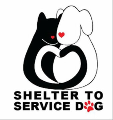 SHELTER TO SERVICE DOG Logo (USPTO, 22.02.2016)
