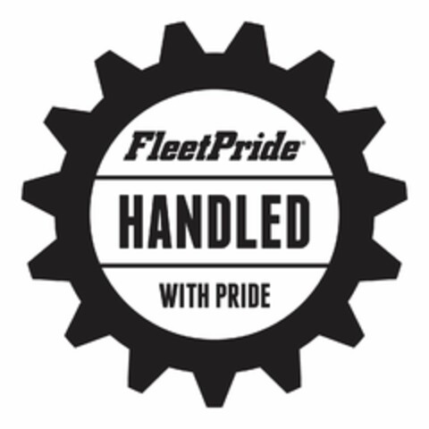 FLEETPRIDE HANDLED WITH PRIDE Logo (USPTO, 12/11/2019)