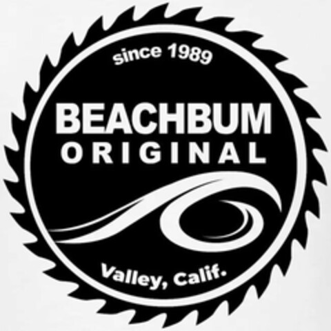 BEACHBUM ORIGINAL SINCE 1989  VALLEY, CALIFORNIA Logo (USPTO, 05.01.2020)