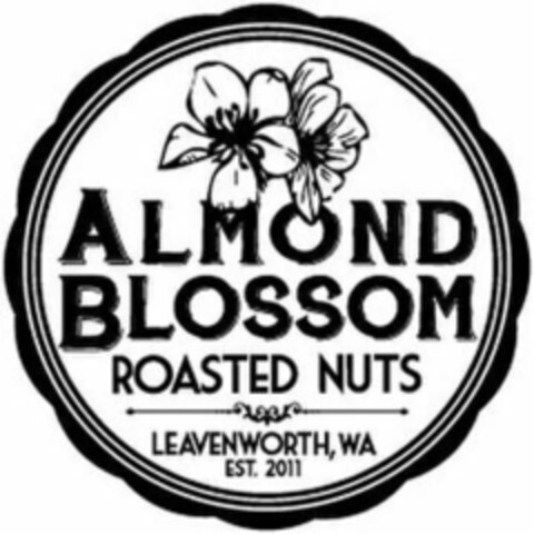 ALMOND BLOSSOM ROASTED NUTS LEAVENWORTH, WA EST. 2011 Logo (USPTO, 20.05.2020)