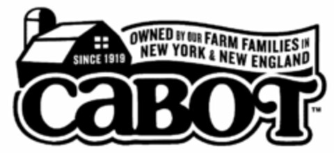 CABOT OWNED BY OUR FARM FAMILIES IN NEW YORK & NEW ENGLAND SINCE 1919 Logo (USPTO, 08/16/2011)