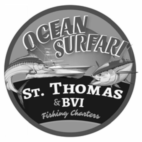 OCEAN SURFARI ST. THOMAS & BVI FISHING CHARTERS Logo (USPTO, 14.12.2012)