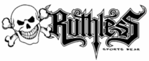 RUTHLESS SPORTS WEAR Logo (USPTO, 10/08/2010)