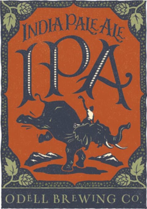 INDIA PALE ALE IPA ODELL BREWING CO. Logo (USPTO, 20.12.2012)