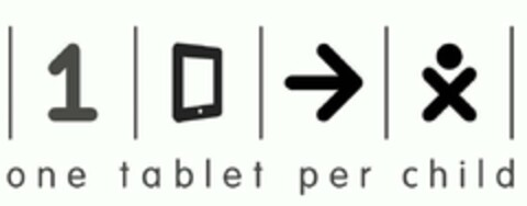 1 X ONE TABLET PER CHILD Logo (USPTO, 12/21/2012)