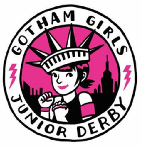 GOTHAM GIRLS JUNIOR DERBY Logo (USPTO, 02/11/2013)