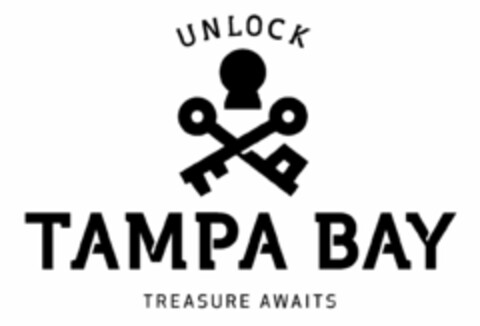 UNLOCK TAMPA BAY TREASURE AWAITS Logo (USPTO, 03.06.2013)